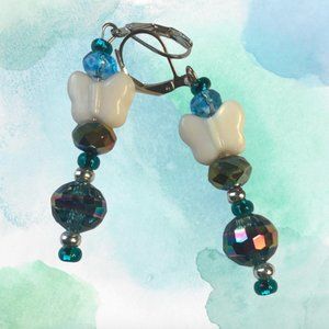 🍒 Dangle Swarovski Crystal Hand Crafted Earrings W/ 925 Hooks🐥